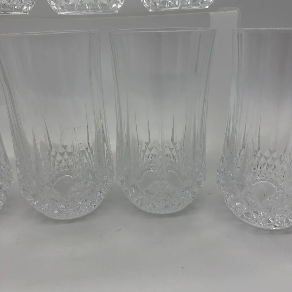 (8)‎ Vtg Cristal D'Arques Longchamp Crystal Iced Tea Glass Tumblers 5.25